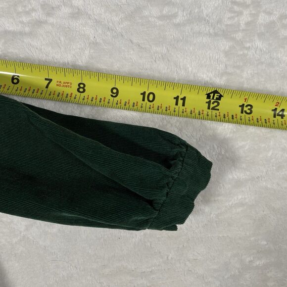 Karla Lacayo Pour Vive Le Fete Girls 18M Christmas Dress Santa Green Corduroy - Picture 9 of 10